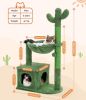 Indoor with Large House Natural Sisal Rope Cactus Cat Tree Condo